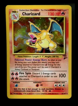 #4 Charizard 4/130 Base Set 2 2000 Holo Rare Pokemon Card TCG - Image 1