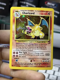 #4 Charizard 4/130 Base Set 2 2000 Holo Rare Pokemon Card TCG - Image 3