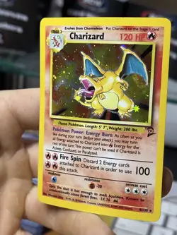 #4 Charizard 4/130 Base Set 2 2000 Holo Rare Pokemon Card TCG - Image 4