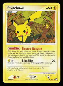 Pikachu 94/123 Common Mysterious Treasures Pokemon Card - Image 1