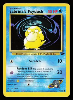 Sabrina's Psyduck 99/132 Common Gym Challenge Pokemon Card - Image 1