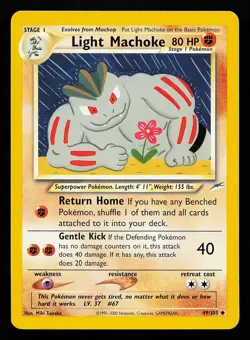 Light Machoke 49/105 Uncommon Neo Destiny Pokemon Card - Image 1