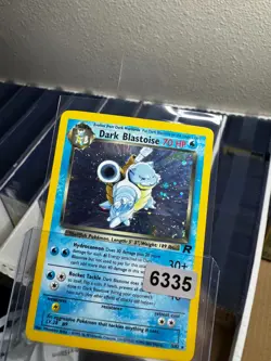 Dark Blastoise 3/82 Holo Rare Team Rocket Pokemon Card small crease - Image 3