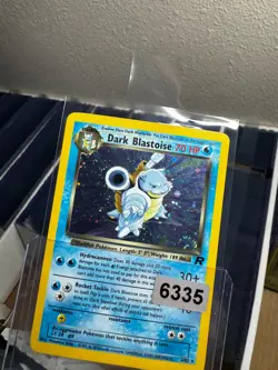 Dark Blastoise 3/82 Holo Rare Team Rocket Pokemon Card small crease - Image 5