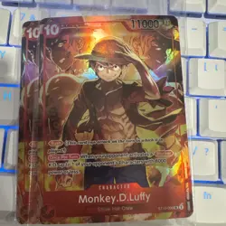 Sealed Promo One Piece CARD Treasure Booster Monkey.D.Luffy ST10-006 SR Sealed - Image 1