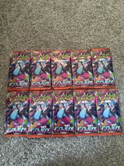 10x Inferno X Pokemon Mega Booster Pack Lot Japanese SEALED Cards - US SELLER - Image 1
