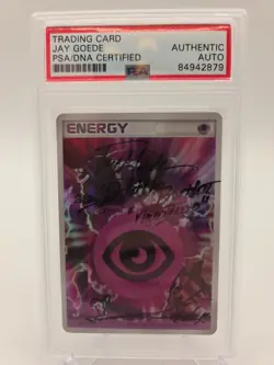 Pokemon Psychic Energy Card PSA Authentic Autograph Jay Goede UT0059 - Image 1