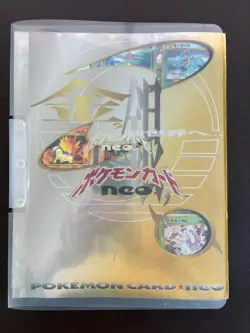 Pokemon TCG Neo Genesis Premium File Folder Full 9 Card Set Japanese, NM Mint - Image 1