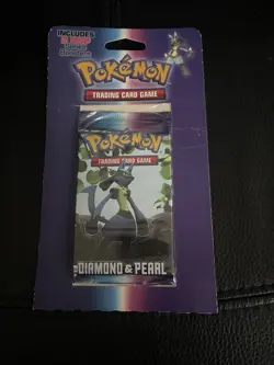 Pokemon 2007 Diamond & Pearl Lucario Booster Patch English Sealed On Shop Card - Image 1