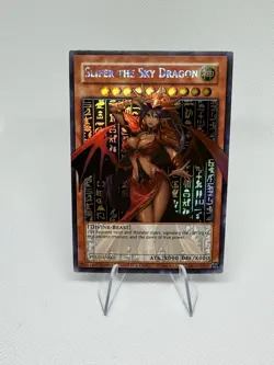 Slifer The Sky Dragon Girl Egyptian God Cards ACG Waifu Card Holo Anime Yugioh - Image 1