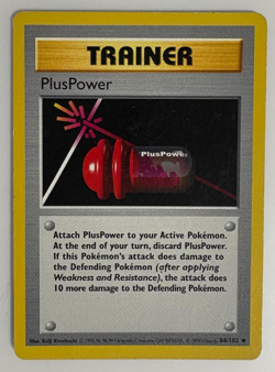 Pokemon TCG PlusPower 084/102 Base Set (Shadowless) Uncommon card MP - Image 1
