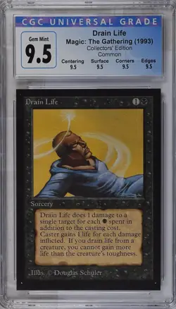 DRAIN LIFE Collectors Ed C CGC 10 MTG [Nostalgium] - Image 1