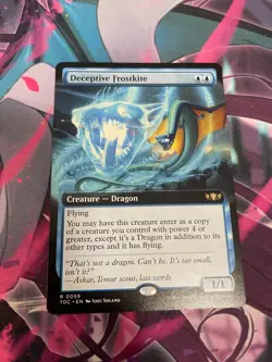 MTG - DECEPTIVE FROSTKITE - EXTENDED ART - RARE - TDC - NM - Image 1