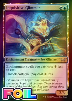 x1 Inquisitive Glimmer DSK Duskmourn MTG 217 FOIL UNCOMMON M/NM 1x - Image 1