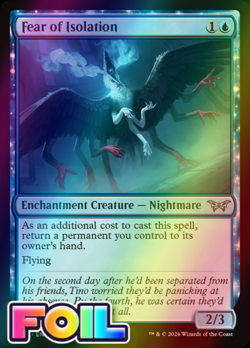 x1 Fear of Isolation DSK Duskmourn MTG 58 FOIL UNCOMMON M/NM 1x - Image 1