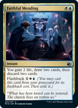 x1 Faithful Mending U MTG Innistrad: Midnight Hunt M/NM, English - Image 1