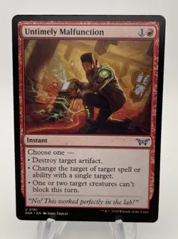 MTG - Untimely Malfunction - Uncommon #161 - Duskmourn: House of Horror NM - Image 1