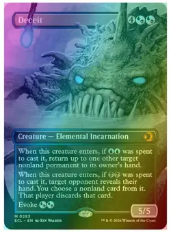 Deceit Borderless Foil M 0293 Lorwyn Eclipsed Magic The Gathering - Image 1