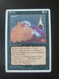 Magic The Gathering 4th Edition Greed - Image 1