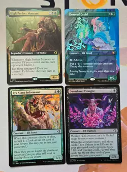 MTG Lorwyn Eclipsed High Perfect Morcant regular, Devoted Druid foil and 2 elf - Image 1