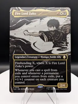 Fire Lord Zuko (Borderless) Regular: Avatar ATLA MTG (NM) - Image 1