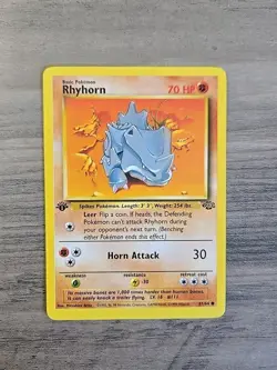 Pokemon TCG Rhyhorn 1st Edition Jungle 61/64 VLP - Image 1