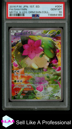 FA/SHAYMIN MYTH. & LEG. DRM.SHN.COLL. POKEMON JAP 2016 004 PSA 10 - Image 1