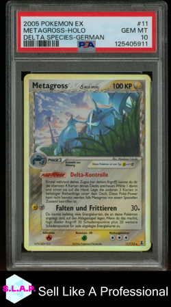 METAGROSS-HOLO DELTA SPECIES-GERMAN POKEMON EX DELTA SPECIES 2005 11 PSA 10 POP1 - Image 1