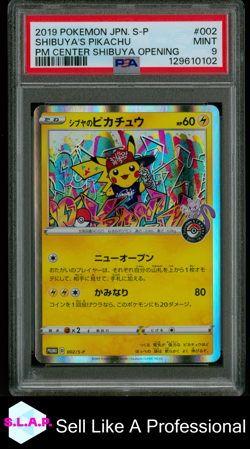 SHIBUYA'S PIKACHU PM CENTER SHIBUYA OPENING POKEMON JAP S PROMO 2019 002 PSA 9 - Image 1
