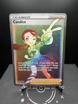 Pokemon TCG SWSH Silver Tempest Candice 204/195 Full Art Rainbow Secret Rare NM! - Image 1