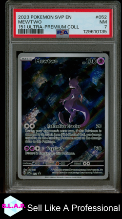 MEWTWO 151 ULTRA-PREMIUM COLL POKEMON SVP EN-SV BLACK STAR PROMO 2023 052 PSA 7 - Image 1