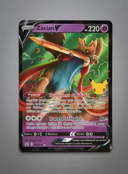 Pokemon Carte Zacian V 016/025 EB07.5 Celebrations 25 ans Neuve Fr 🇫🇷 - Image 1
