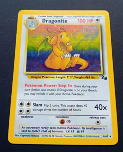 Pokemon TCG Dragonite 4/62 Fossil Unlimited Rare Holo Pokemon - ENG - Image 1