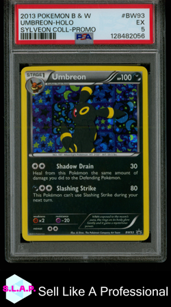 UMBREON-HOLO SYLVEON COLL-PROMO POKEMON BLACK & WHITE PROMO 2013 BW93 PSA 5 - Image 1