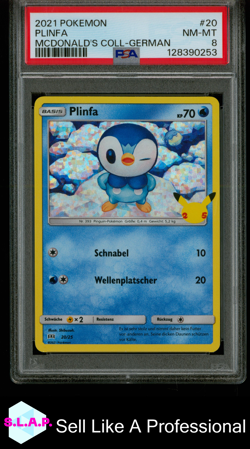 PLINFA MCDONALD'S COLL-GERMAN POKEMON MCDONALD'S COLLECTION 2021 20 PSA 8 - Image 1