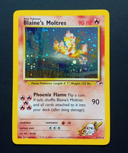 Pokemon Blaine's Moltres 1/132 Swirl Holo Rara | Gym Heroes - ENG - Image 1