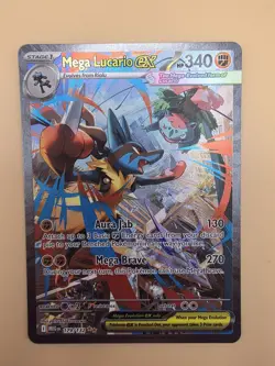 Mega Lucario Ex 179/132 Pokemon Mega Evolutions Special Illustration Rare TCG - Image 3