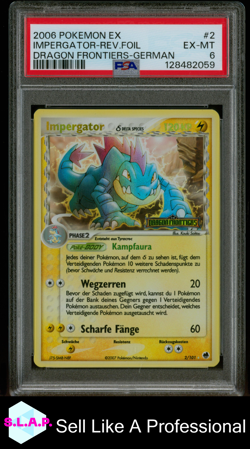 IMPERGATOR-REV.FOIL DRAGON FRONTIERS-DE POKEMON EX DRAGON FRONTIERS 2006 2 PSA 6 - Image 1