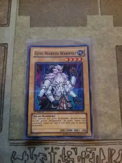 YUGIOH GENE-WARPED WARWOLF STON-EN001 SUPER 1ST ED LP - Image 1