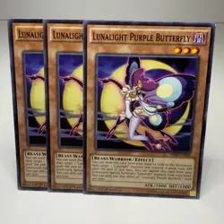 3x Yugioh Lunalight Purple Butterfly SHVI-EN009 Common - LP-NM 💎 - Image 1