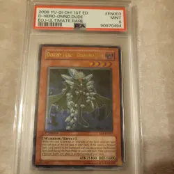 2006 YUGIOH EOJ-EN003 DESTINY HERO - DIAMOND DUDE ULTIMATE RARE PSA 9 MINT - Image 1