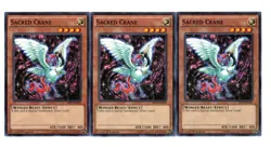 Yugioh- 3X Sacred Crane - Common - 1st Edition - BP03-EN010 - Near Mint - Image 1