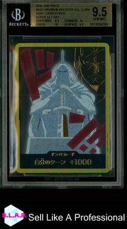 KYROS GOLD DON!! SUPER ALT ART ONE PIECE 2025 PRB02 VOL. 2 GEM MINT JAP BGS 9.5 - Image 1