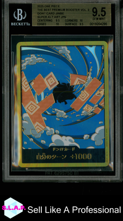 JINBE GOLD DON!! SUPER ALT ART ONE PIECE 2025 PRB02 VOL. 2 GEM MINT JAP BGS 9.5 - Image 1