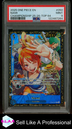 NAMI CHAMPIONSHIP 25-26-TOP 64 ONE PIECE PROMOS 2025 050 PSA 9 - Image 1
