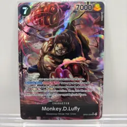 One Piece TCG Monkey D. Luffy OP04-090 Alternative Art English NM Condition - Image 1