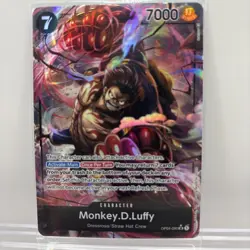 One Piece TCG Monkey D. Luffy OP04-090 Alternative Art English NM Condition - Image 2
