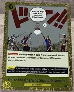 You're the One Who Should Disappear OP06-115 RARE ENGLISH One Piece CCG NM/M - Image 1