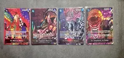 One Piece CCG (Op-13) 4 Demon god Alt Arts, Nusjuro, Ju Peter, Warcury, Mars NM - Image 1