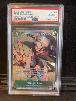 Trafalgar Law One Piece 2022 Alternate Art OP01-047 PSA 10 - Image 1